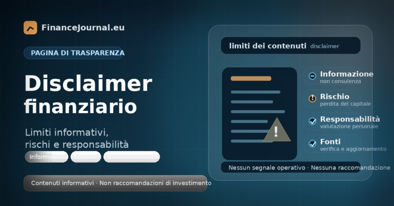 Disclaimer finanziario